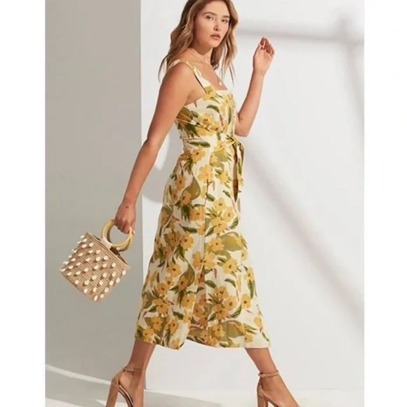 L*Space Floral Linen Blend Dress Mykonos in Ibiza - Picture 4 of 13